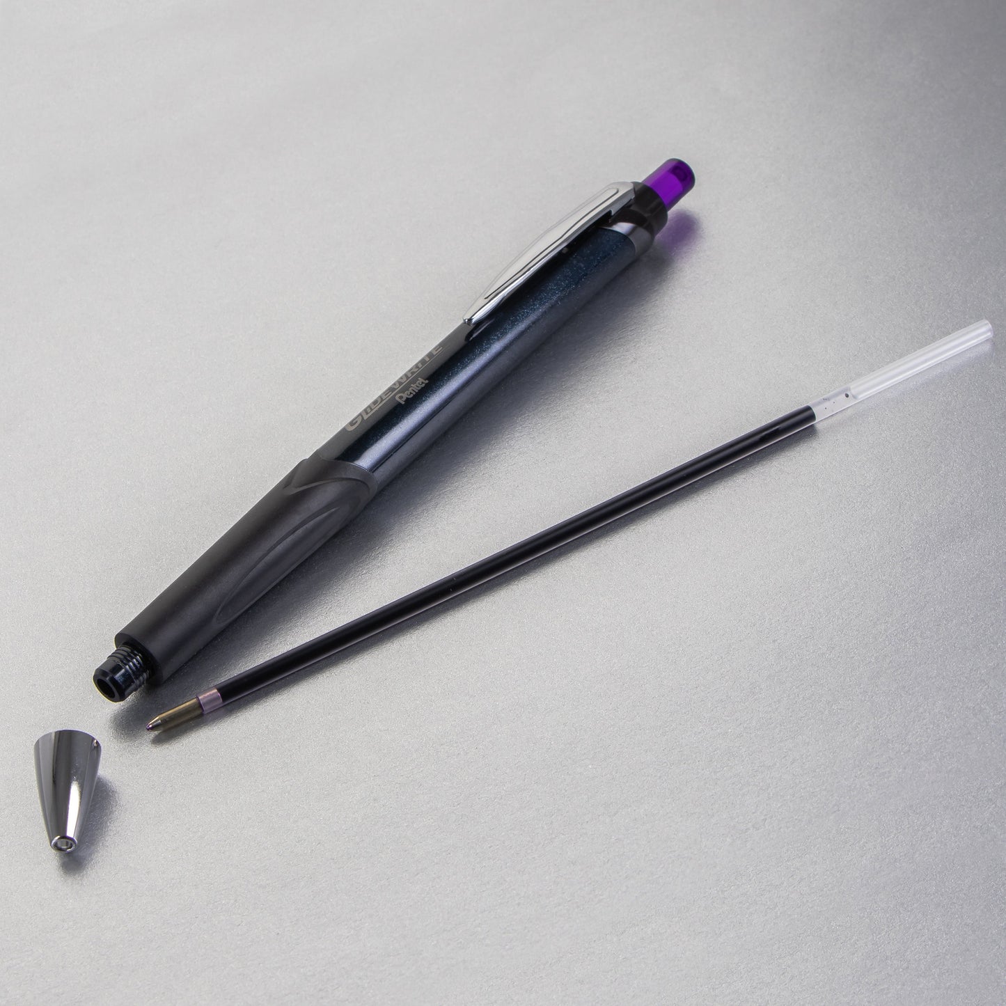 GlideWrite Signature Ballpoint Pen Black Barrel, (1.0mm) Medium line, Violet Ink (BX930A-V)