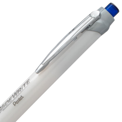 GlideWrite Signature Ballpoint Pen Pearl White Barrel, (1.0mm) Medium line, Blue Ink (BX930W-C)