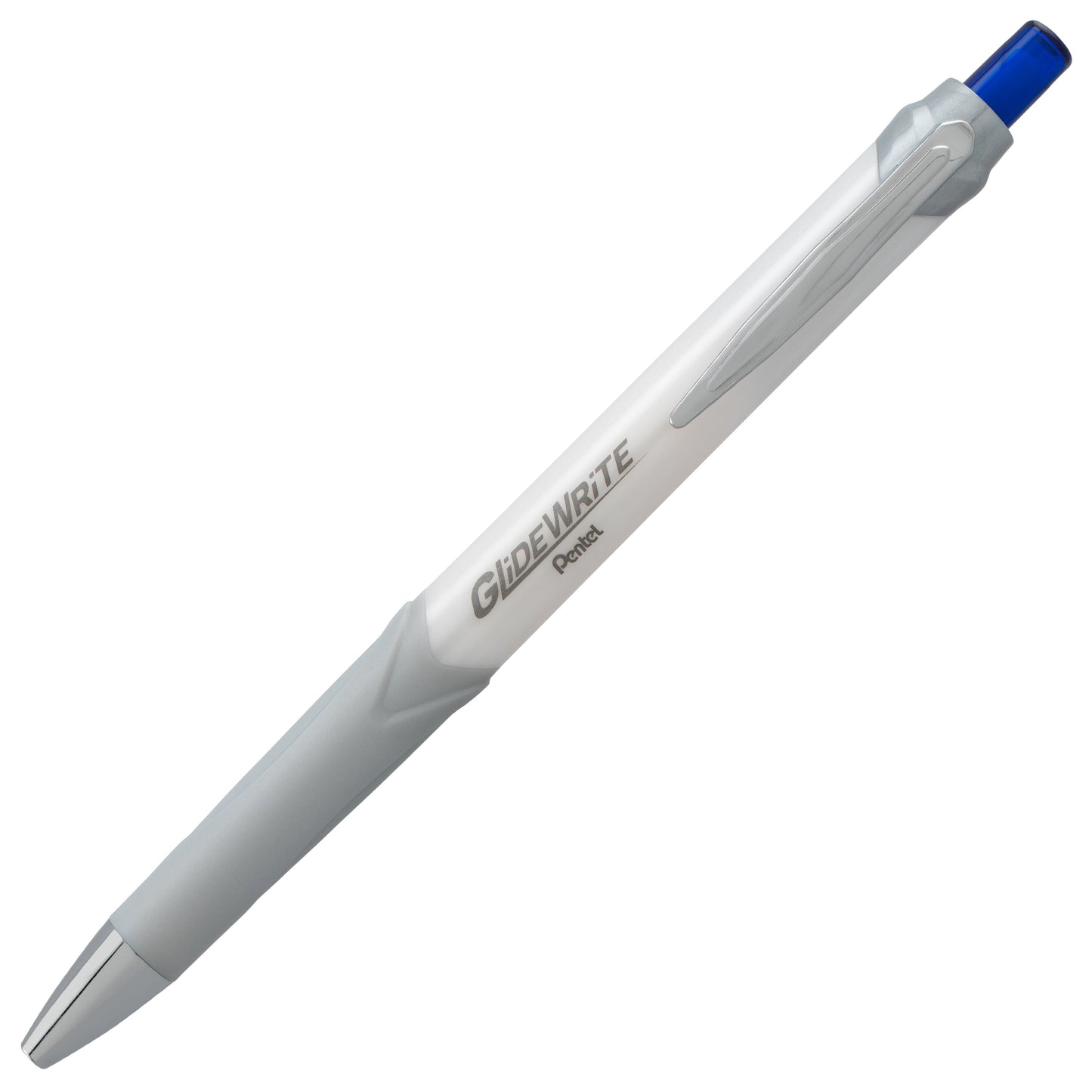GlideWrite Signature Ballpoint Pen Pearl White Barrel, (1.0mm) Medium line, Blue Ink (BX930W-C)