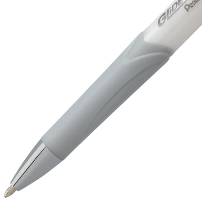GlideWrite Signature Ballpoint Pen Pearl White Barrel, (1.0mm) Medium line, Blue Ink (BX930W-C)