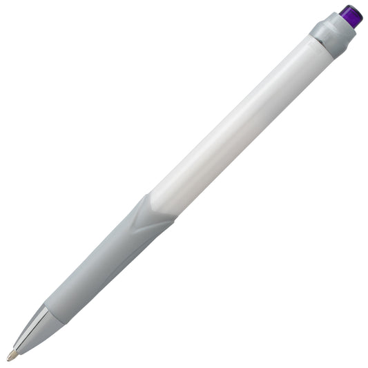 GlideWrite Signature Ballpoint Pen Pearl White Barrel, (1.0mm) Medium line, Violet Ink (BX930W-V)