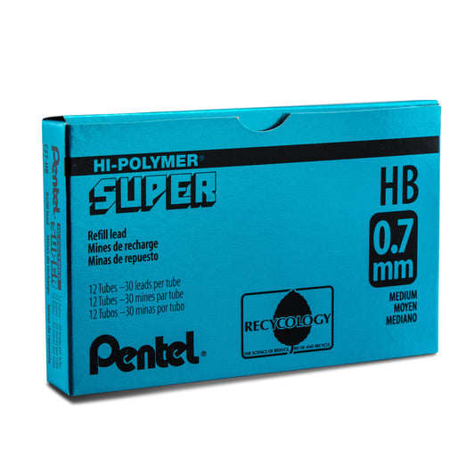 Super Hi-Polymer Lead Refill (0.7mm) Medium, HB, 30 pcs/Tube (C27-HB)