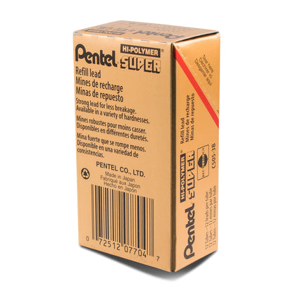 Super Hi-Polymer Lead Refill (0.5mm) Fine, 3B, 12 pcs/Tube (C505-3B)