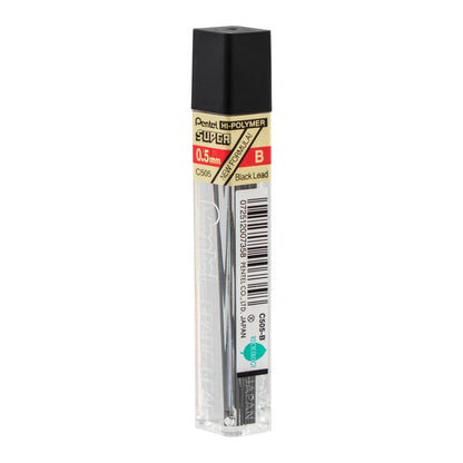 Super Hi-Polymer Lead Refill (0.5mm) Fine, B, 12 pcs/Tube (C505-B)