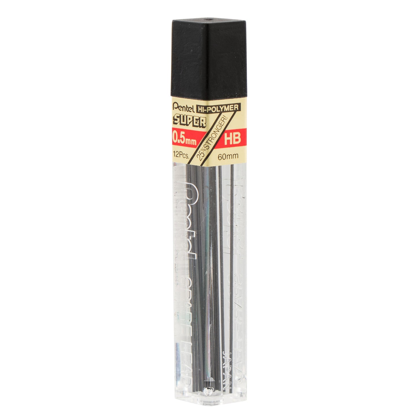 Super Hi-Polymer Lead Refill (0.5mm) Fine, HB, 12 pcs/Tube (C505-HB)