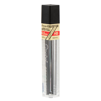 Super Hi-Polymer Lead Refill (0.5mm) Fine, HB, 12 pcs/Tube (C505-HB)