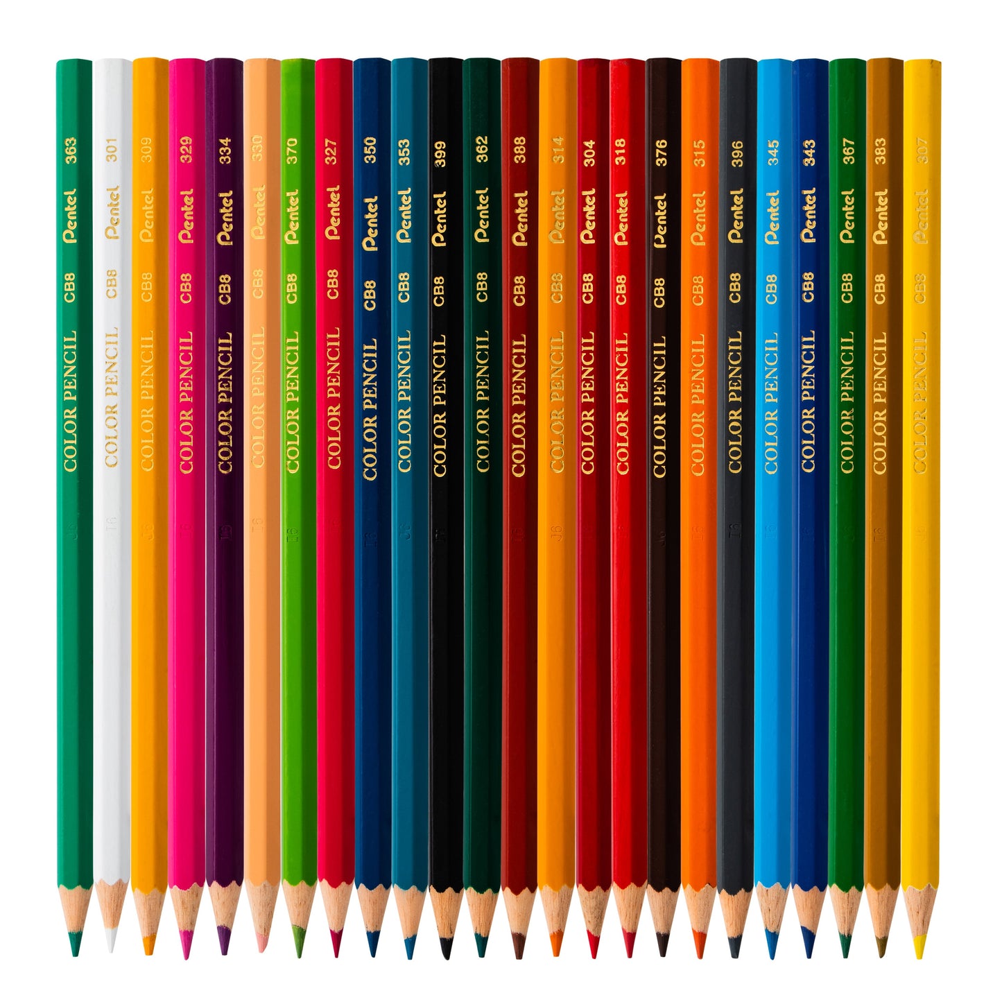 Pentel Arts Color Pencils - Assorted Colors, 24-Pk (CB8-24)