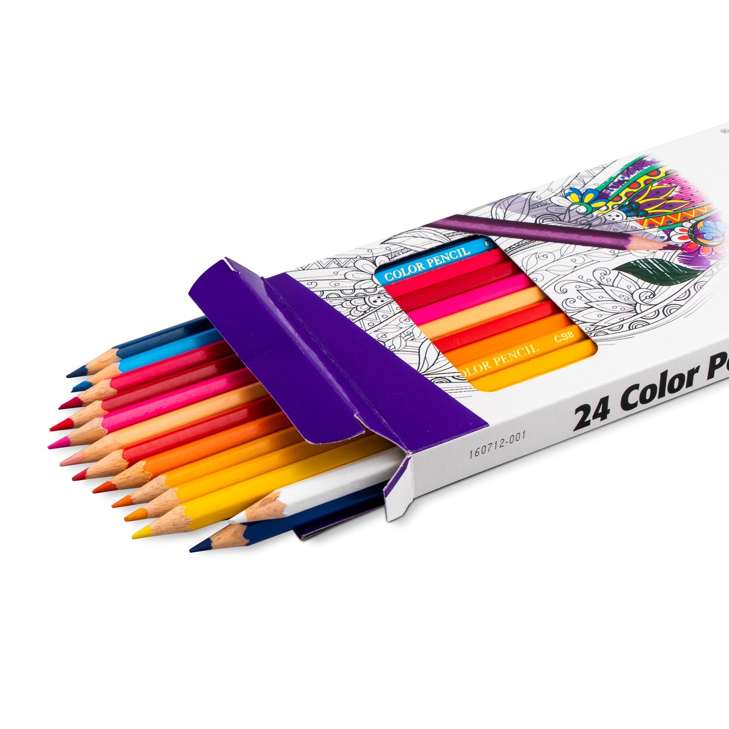 Pentel Arts Color Pencils - Assorted Colors, 24-Pk (CB8-24)