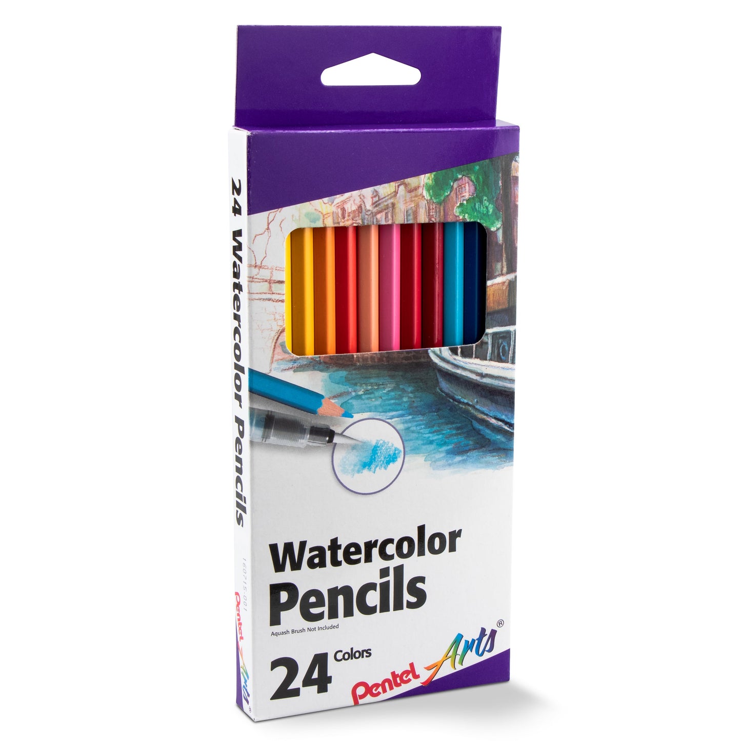 Pentel Arts Watercolor Pencil Set - Assorted Colors, 24-Pack (CB9-24)