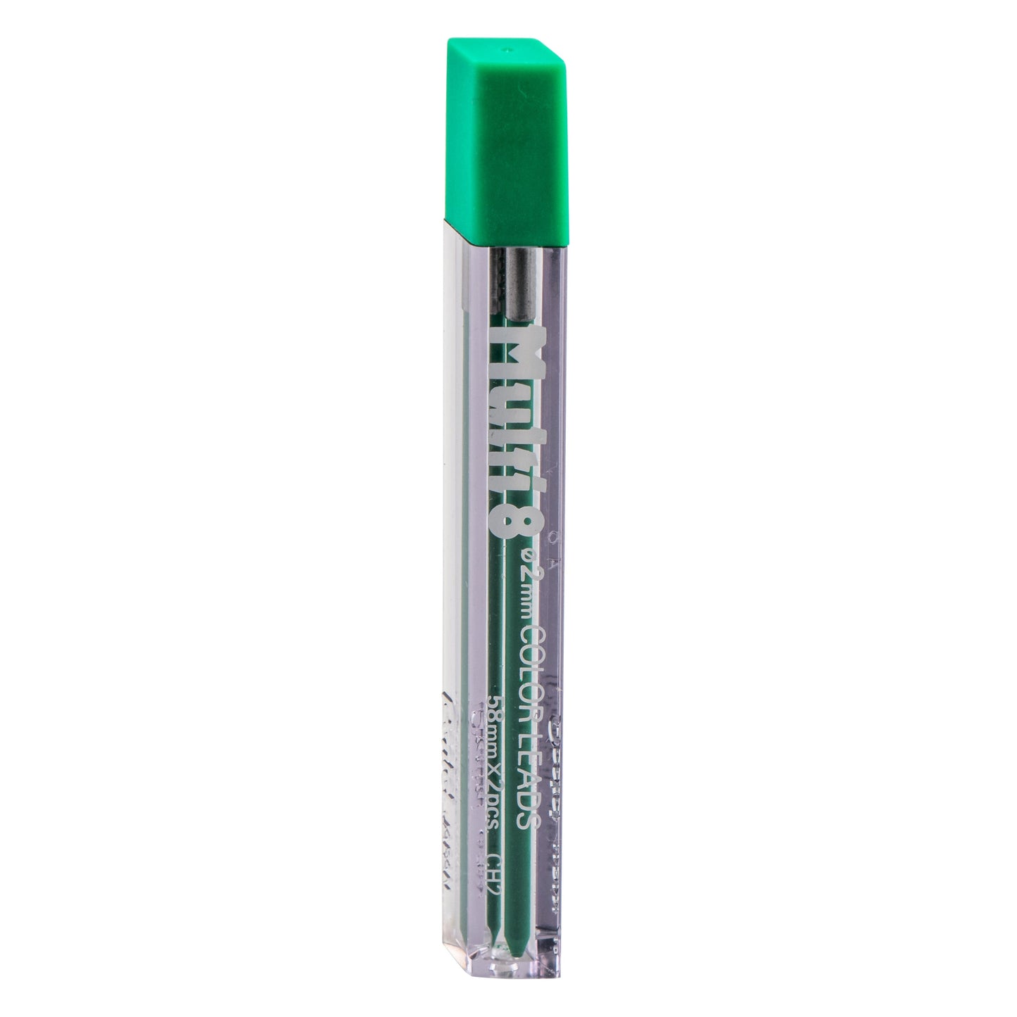 Pentel Arts 8 Colour Pencil Lead Refill (2.0mm), Green, 2 pcs/Tube (CH2-D)
