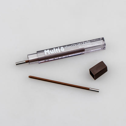 Pentel Arts 8 Colour Pencil Lead Refill (2.0mm), Brown, 2 pcs/Tube (CH2-E)