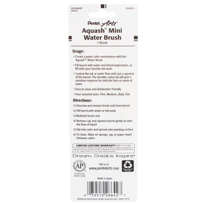 Pentel Arts Aquash Water Brush Mini, 1-Pk Carded (FRHMMBP)