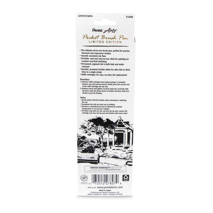 Pentel Arts Limited Edition Pocket Brush, Indigo Wrap (GFKP3F3BPA)
