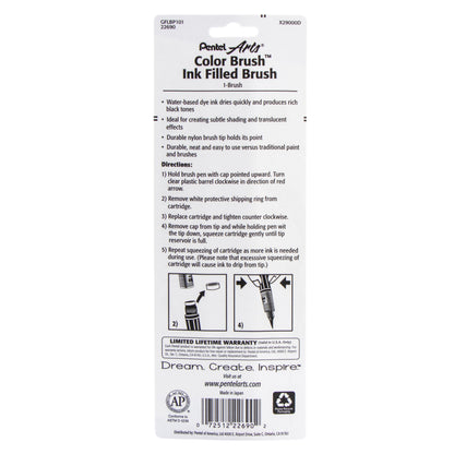 Pentel Arts Color Brush Black 1-Pk (GFLBP101)