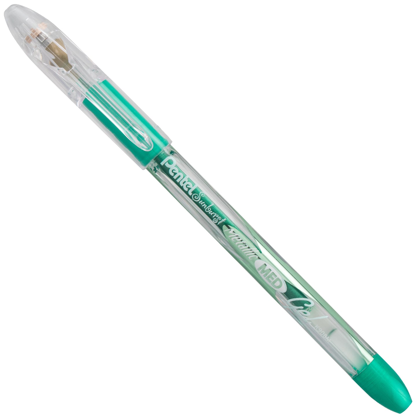 Sunburst Metallic Gel Pen, Medium Line, Permanent Green Ink (K908-MD)
