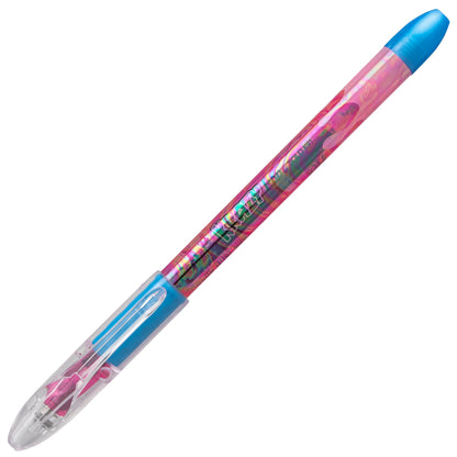 Krazy Pop Iridescent Gel Pen, (1.0mm) Bold line, Pink & Metallic Blue Ink (K91-DCP)