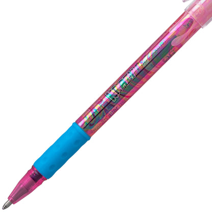 Krazy Pop Iridescent Gel Pen, (1.0mm) Bold line, Pink & Metallic Blue Ink (K91-DCP)