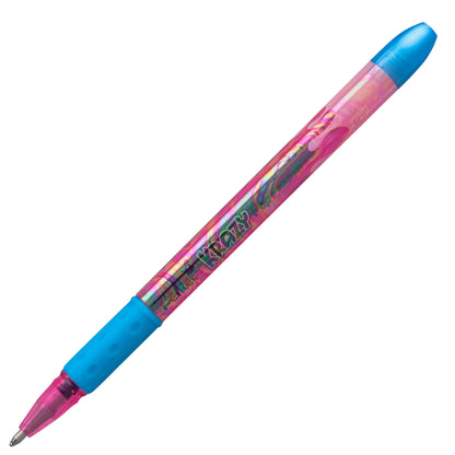 Krazy Pop Iridescent Gel Pen, (1.0mm) Bold line, Pink & Metallic Blue Ink (K91-DCP)