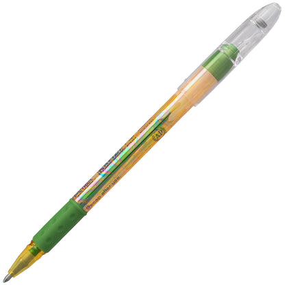 Krazy Pop Iridescent Gel Pen, (1.0mm) Bold line, Yellow & Metallic Green Ink (K91-DDG)