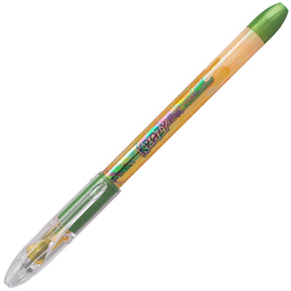 Krazy Pop Iridescent Gel Pen, (1.0mm) Bold line, Yellow & Metallic Green Ink (K91-DDG)