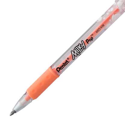Milky Pop Pastel Gel Pen, (0.8mm) Medium Line, Orange Ink (K98-LF)