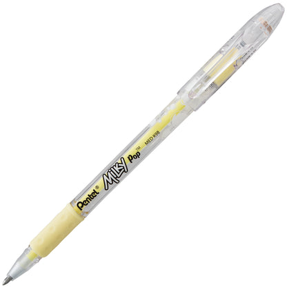 Milky Pop Pastel Gel Pen, (0.8mm) Medium Line, Yellow Ink (K98-LG)