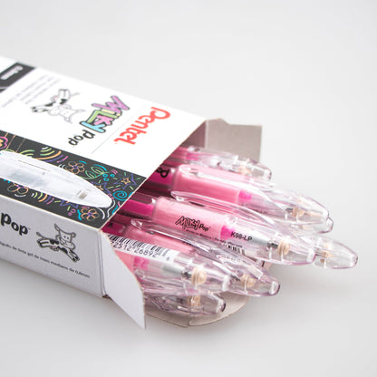 Milky Pop Pastel Gel Pen, (0.8mm) Medium Line, Pink Ink (K98-LP)