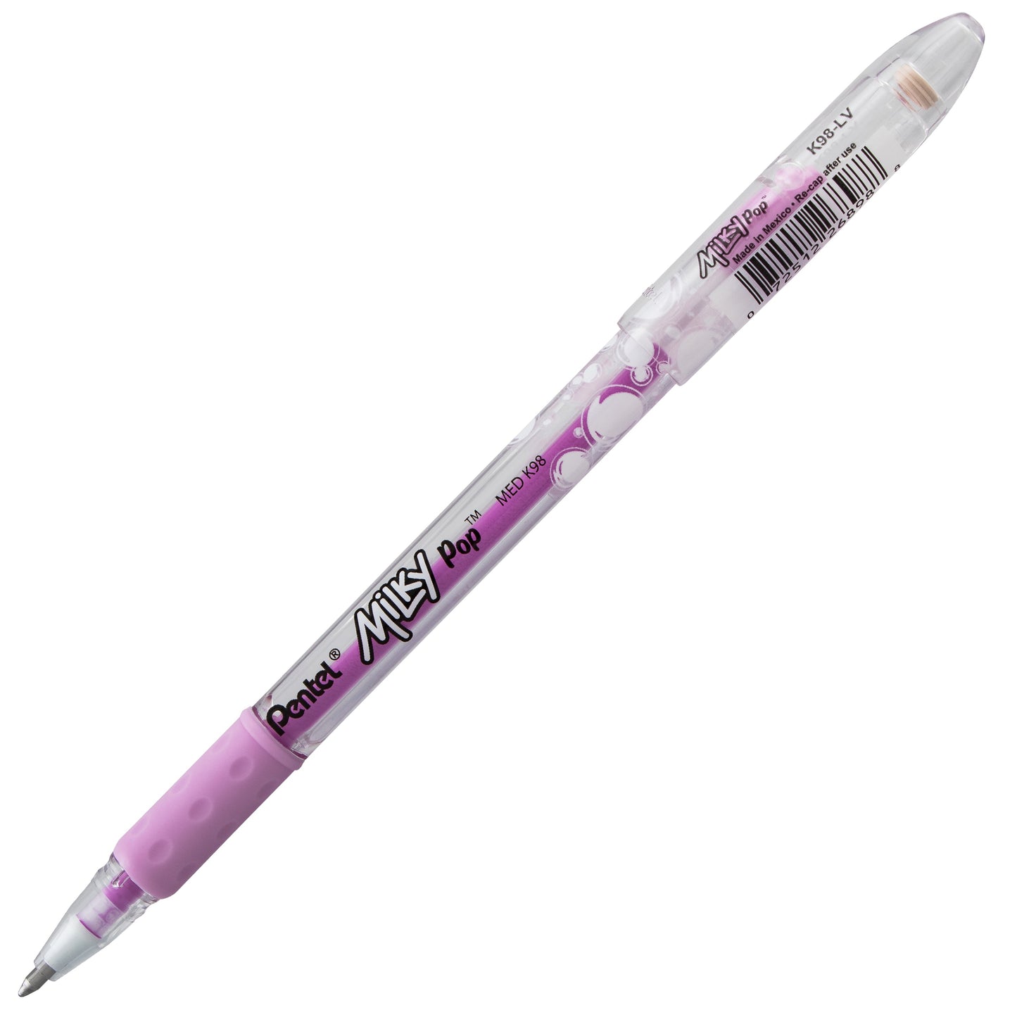 Milky Pop Pastel Gel Pen, (0.8mm) Medium Line, Violet Ink (K98-LV)