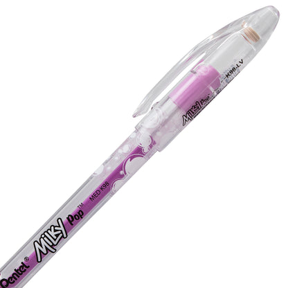 Milky Pop Pastel Gel Pen, (0.8mm) Medium Line, Violet Ink (K98-LV)