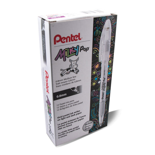 Milky Pop Pastel Gel Pen, (0.8mm) Medium Line, Violet Ink (K98-LV)