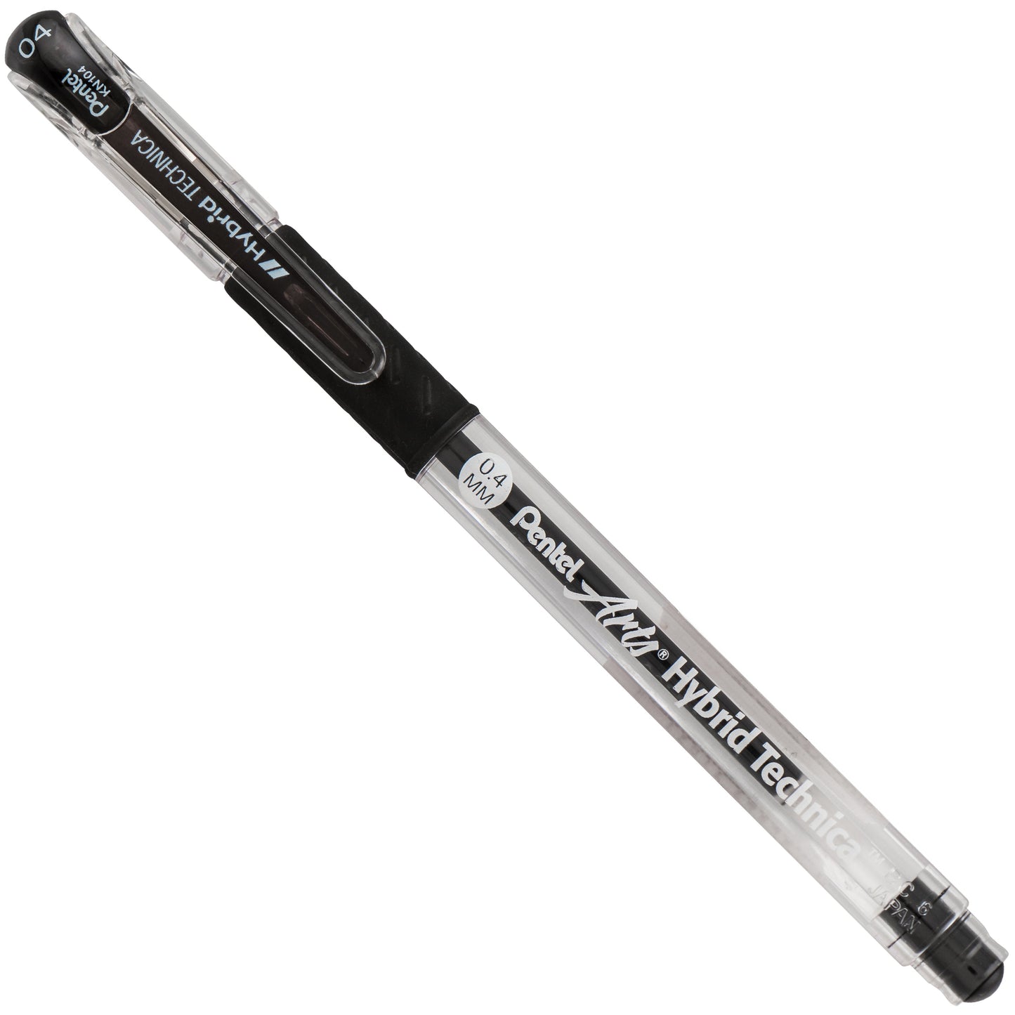 Pentel Arts Hybrid Technica (0.4mm) Gel Pen, Black Ink (KN104-A)