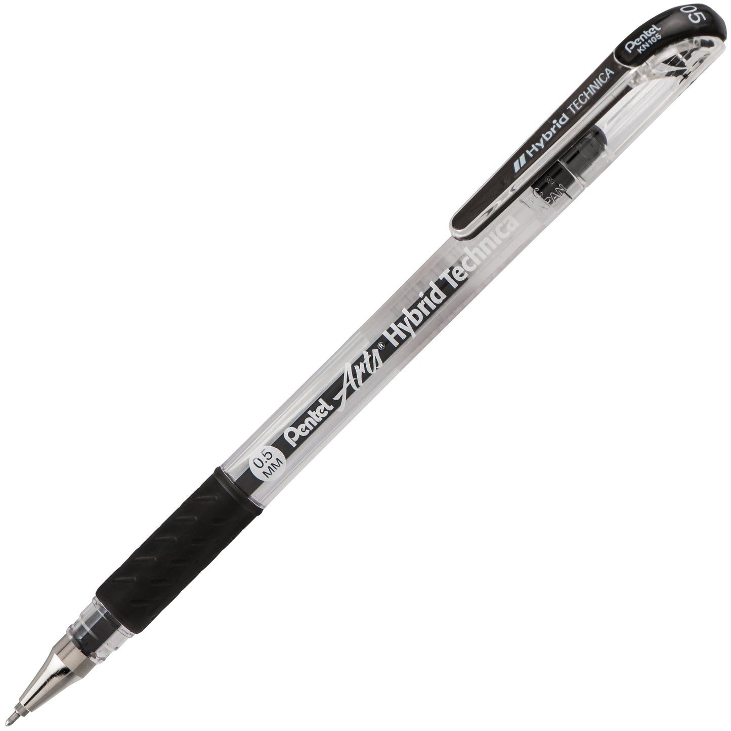Pentel Arts Hybrid Technica (0.5mm) Gel Pen, Black Ink (KN105-A)