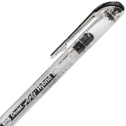 Pentel Arts Hybrid Technica (0.6mm) Gel Pen, Black Ink (KN106-A)