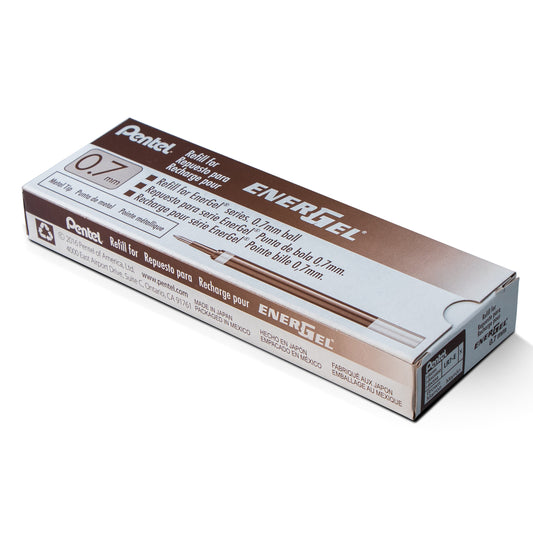 Refill Ink - For EnerGel Retractable Liquid Gel Pen, (0.7mm) Medium Line, Brown Ink (LR7-E)