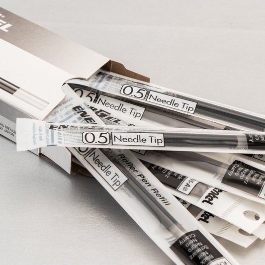 Pentel Refill Ink - For EnerGel Gel Pen, 0.5mm Needle Tip, Fine, Black Ink (LRN5-A), 48 Dozen