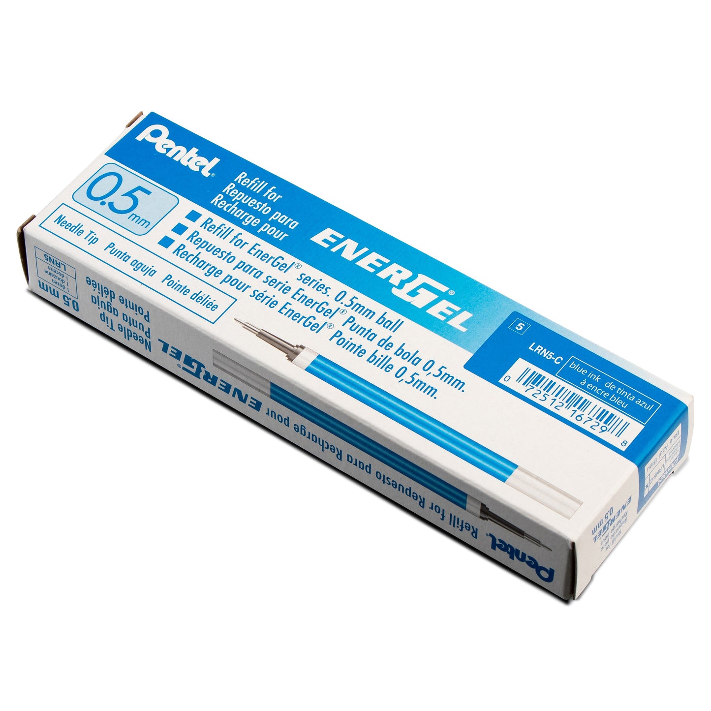 Refill Ink - For EnerGel Gel Pen 0.5mm Needle Tip, Fine, Blue Ink (LRN5-C)