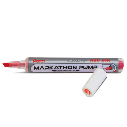 Markathon Pump Dry Erase Marker, Chisel Tip, Red Ink (MWL6SX-B)