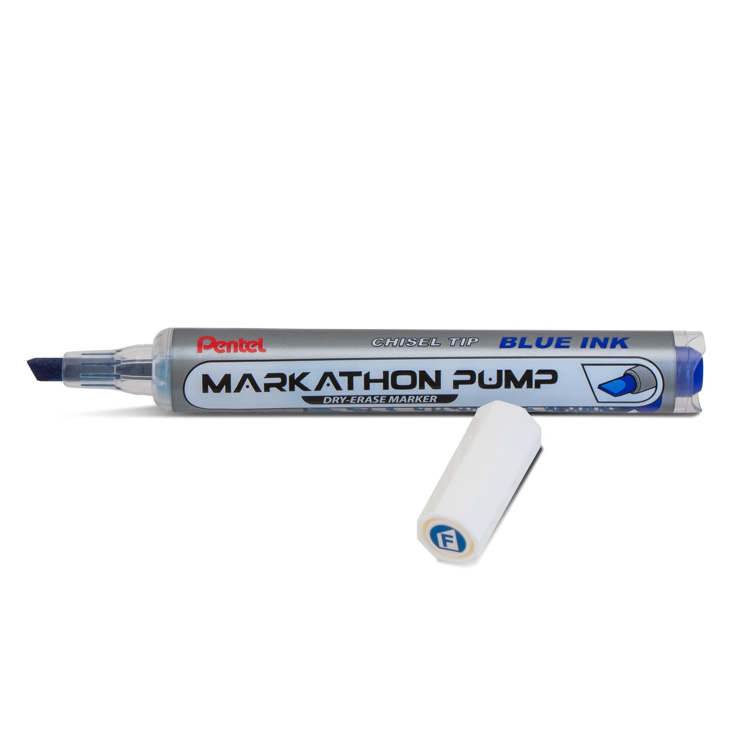 Markathon Pump Dry Erase Marker, Chisel Tip, Blue Ink (MWL6SX-C)