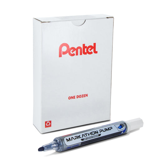 Markathon Pump Dry Erase Marker, Chisel Tip, Blue Ink (MWL6SX-C)