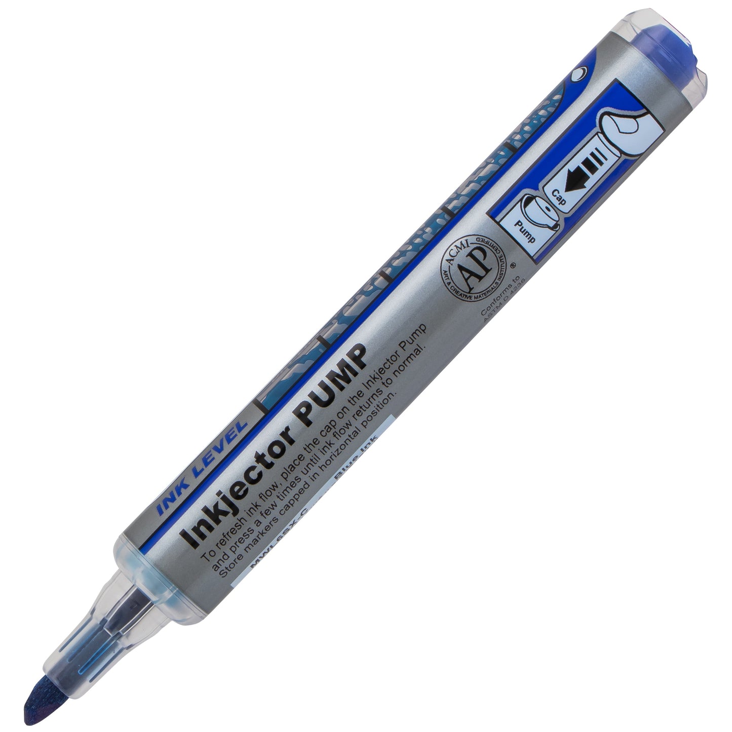 Markathon Pump Dry Erase Marker, Chisel Tip, Blue Ink (MWL6SX-C)