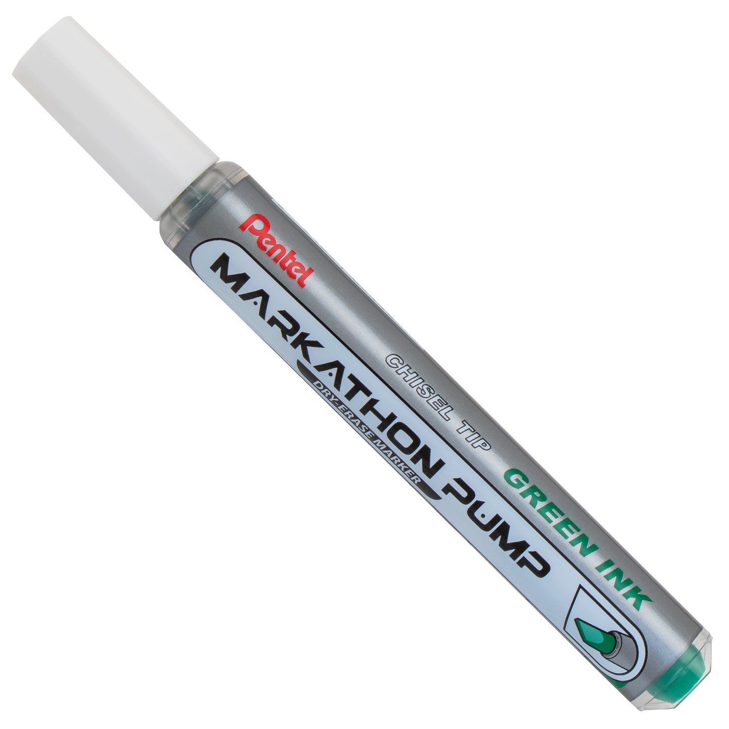 Markathon Pump Dry Erase Marker, Chisel Tip, Green Ink (MWL6SX-D)