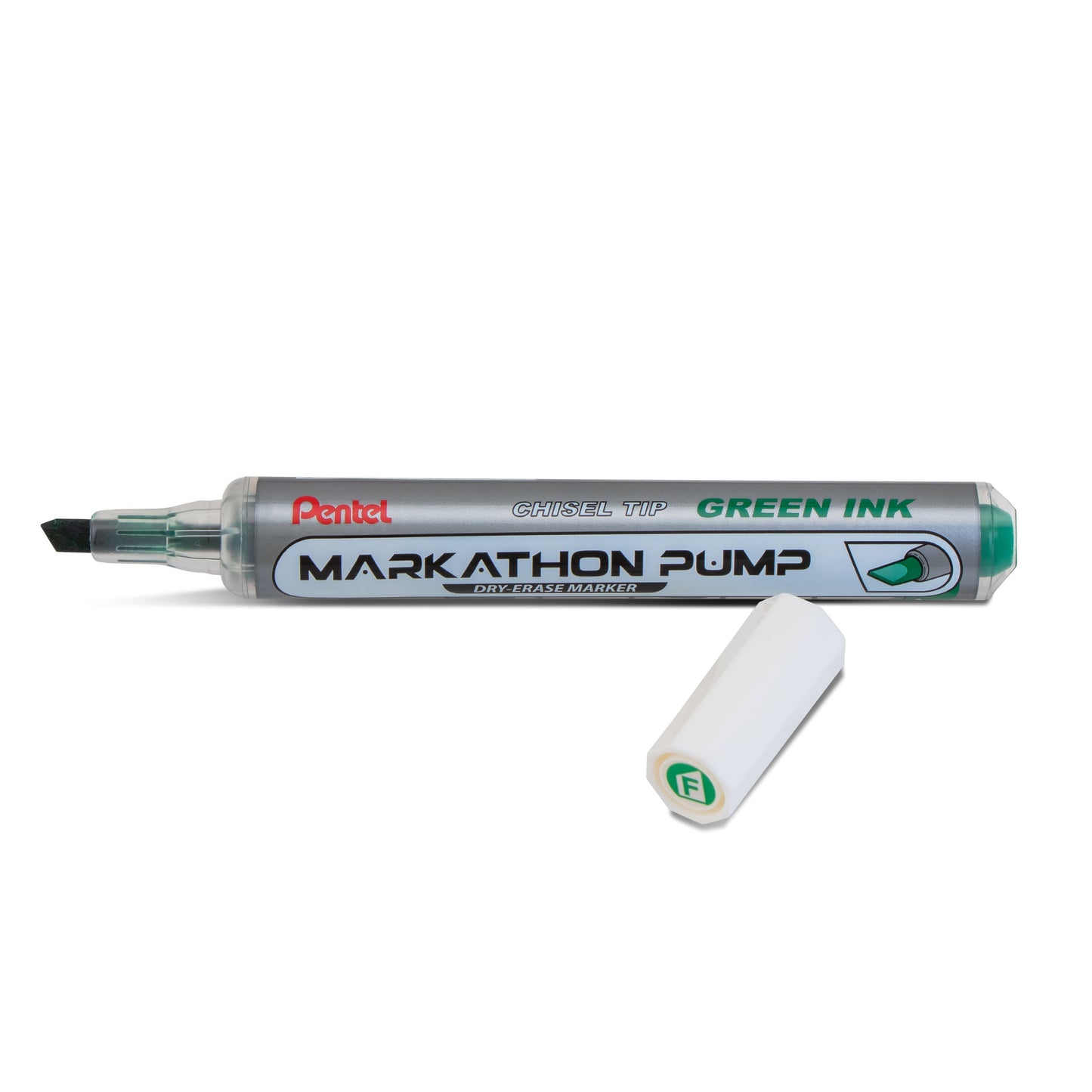 Markathon Pump Dry Erase Marker, Chisel Tip, Green Ink (MWL6SX-D)