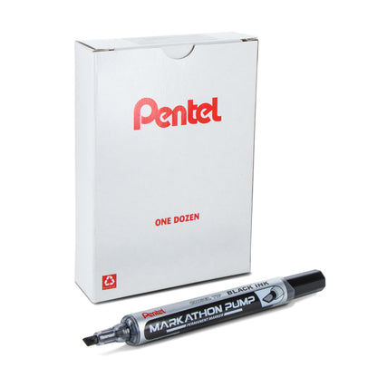 Markathon Pump Permanent Marker, Chisel Tip, Black Ink (NLF60X-A)