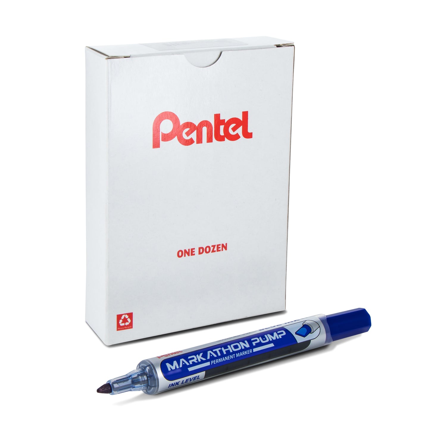 Markathon Pump Permanent Marker, Chisel Tip, Blue Ink (NLF60X-C)