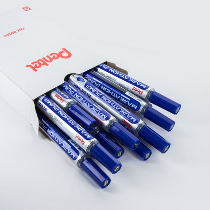 Markathon Pump Permanent Marker, Chisel Tip, Blue Ink (NLF60X-C)