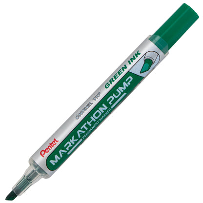 Markathon Pump Permanent Marker, Chisel Tip, Green Ink (NLF60X-D)