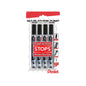 Markathon Pump Permanent Marker, Chisel Tip, Black Ink, 4-pk (NLF60XBP4A)