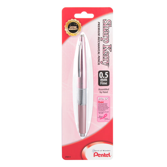 PINK BCA Sharp Kerry Mechanical Pencil (0.5mm), Pink Barrel 1-Pk (P1035BPP-BC)