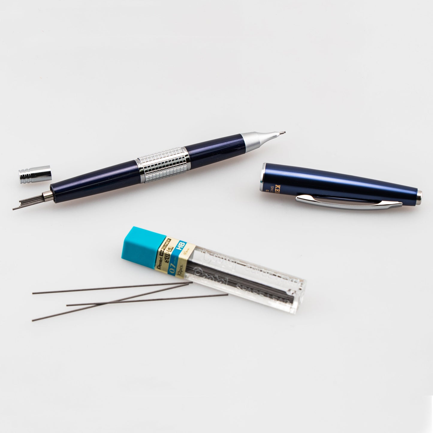 Pentel Sharp Kerry Mechanical Pencil (0.7mm), Blue Barrel (P1037C)