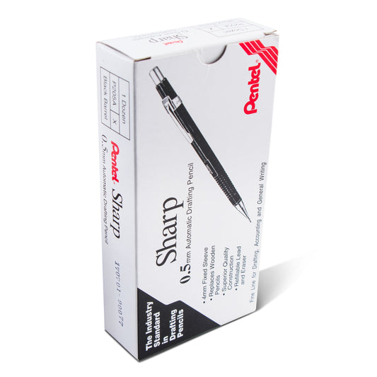 Pentel Sharp Mechanical Pencil (0.5mm), Black Barrel (P205A)